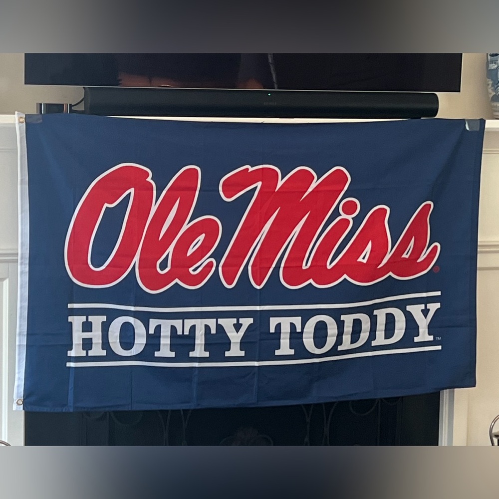 Ole Miss Blue and red flag used once- brand new. Great for a dorm wall